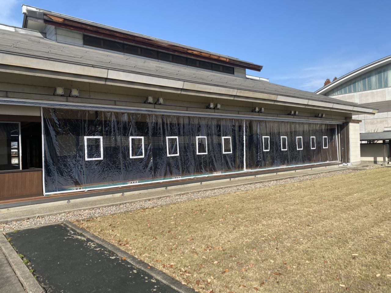 弓道場　ビニールカーテン
